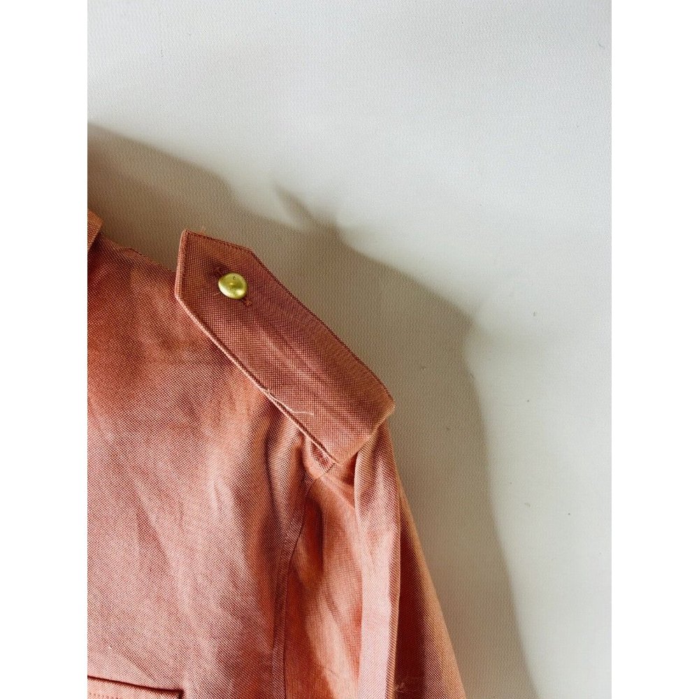 Talbots Double Pocket Roll Sleeve Button Popover … - image 4